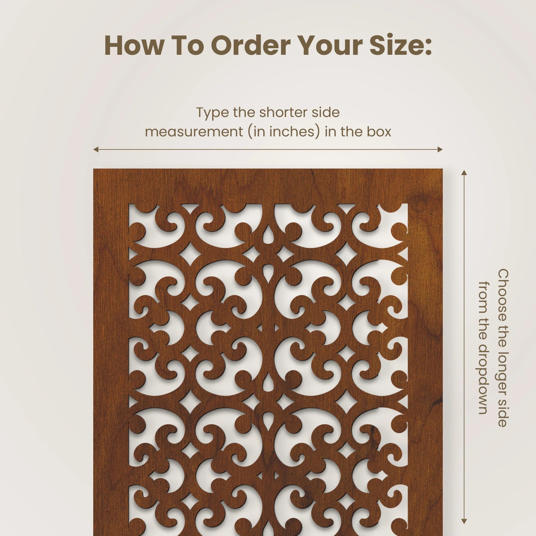 How to order your size